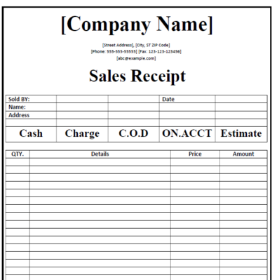 50+ Free Receipt Templates (Cash, Sales, Donation, Taxi...)