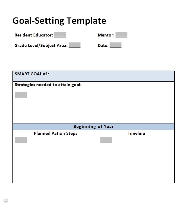 Set sample. Smart goal setting. Individual goal setting form. Objective Template. Professional goal setting examples.