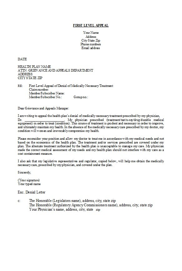 Claim Letter Examples
